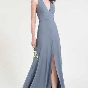 Jenny Yoo Margot Dress, Formal Gown, Mayan Blue, Size 6